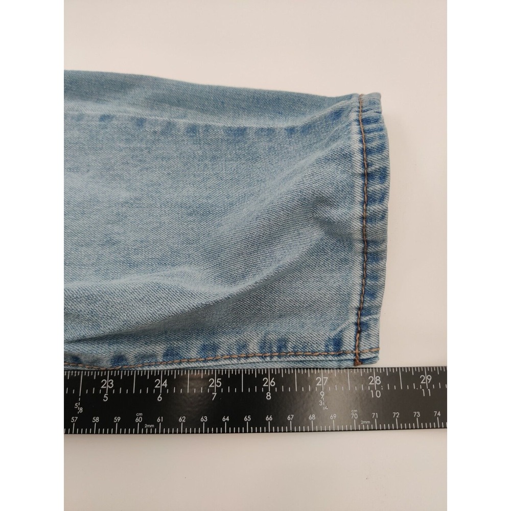 SO‎ High Rise Mom Jeans Light Wash Blue Tapered Leg Denim Size 15/32W - Picture 11 of 11